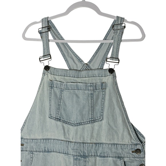 Show Me Your Mumu Overalls Women's Large Blue Shorts Distressed Designer Classic - Picture 10 of 10